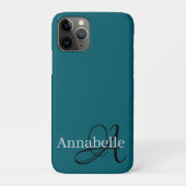 Monogram en naam Case-Mate iPhone case (Achterkant)
