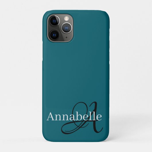 Monogram en naam Case-Mate iPhone case (Achterkant)