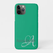 Monogram en naam Case-Mate iPhone case (Achterkant)