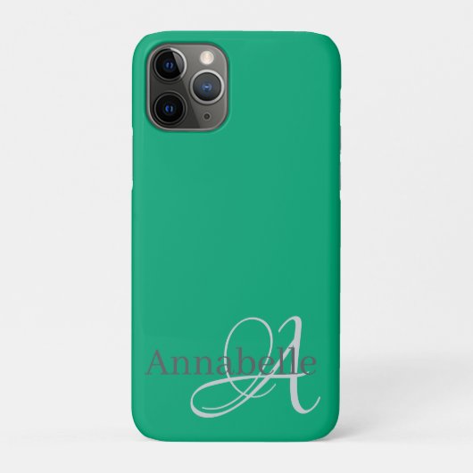 Monogram en naam Case-Mate iPhone case (Achterkant)