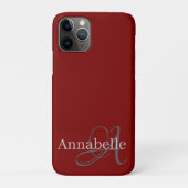 Monogram en naam Case-Mate iPhone case (Achterkant)