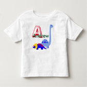 Monogram en naam dinosaurus shirt (Voorkant)