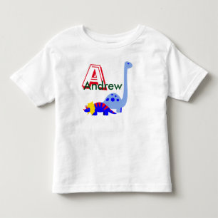 Monogram en naam dinosaurus shirt