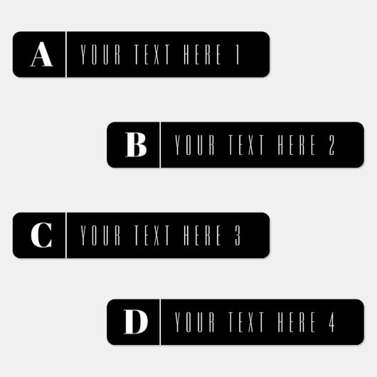 Monogram en naam, etc. Modern | IJzer-on kleding Labels (Groep)