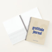 Monogram en Naam Gratitude Journal (blauw) Notitieboek (Binnen)