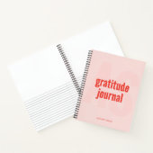 Monogram en Naam Gratitude Journal (Blush Pink) Notitieboek (Binnen)