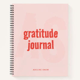 Monogram en Naam Gratitude Journal (Blush Pink) Notitieboek