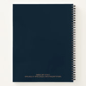 Monogram en Naam Gratitude Journal (marine) Notitieboek (Achterkant)