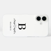 Monogram en naam hart Case-Mate iPhone case (Achterkant (horizontaal))