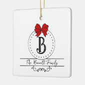 Monogram en naam keramisch ornament (Links)
