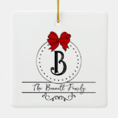 Monogram en naam keramisch ornament (Achterkant)