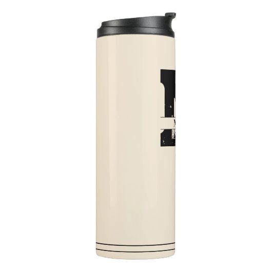 Monogram en naam Modern Man Thermosbeker (Gedraaid links)