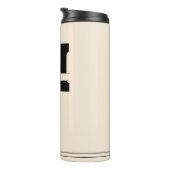 Monogram en naam moderne man thermosbeker (Geroteerd rechts)