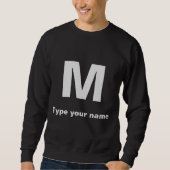 Monogram en naam op donkere kleur Mannen Trui (Voorkant)