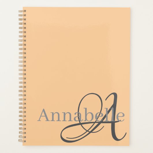 Monogram en naam planner (Voorkant)