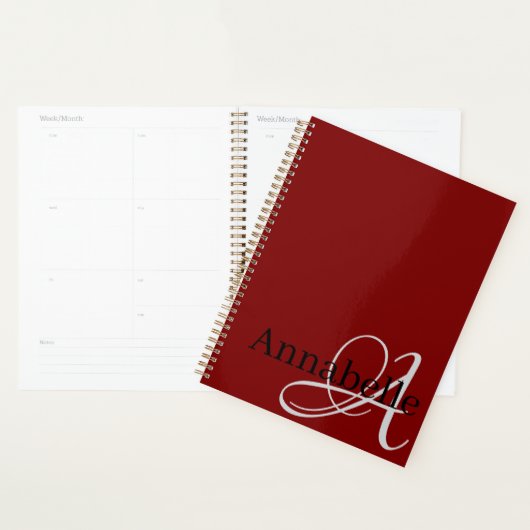 Monogram en naam planner (Display)