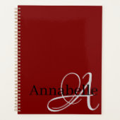 Monogram en naam planner (Voorkant)
