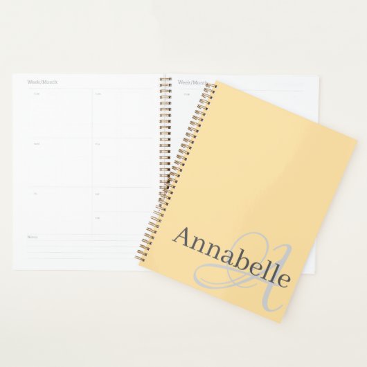 Monogram en naam planner (Display)
