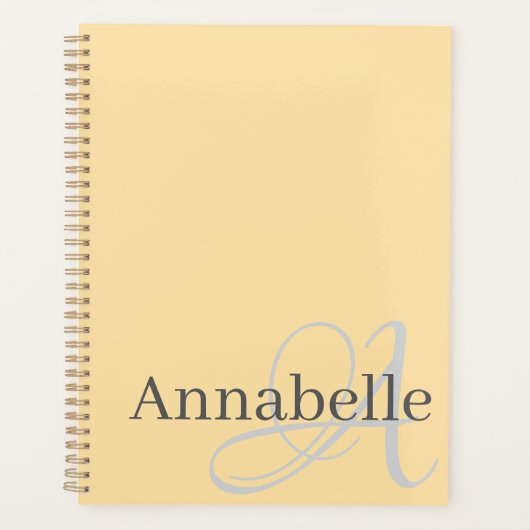 Monogram en naam planner (Voorkant)