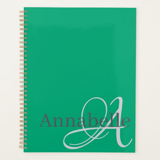 Monogram en naam planner (Voorkant)