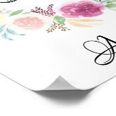 Monogram en naam poster, kinder naam poster (Hoek)