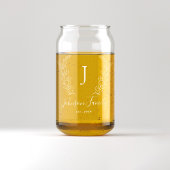 Monogram en naam script elegant gepersonaliseerd blikvorm glas