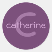 Monogram en naam Sticker (Voorkant)