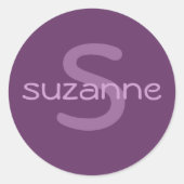 Monogram en naam Sticker (Voorkant)