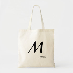 Monogram en naam tote bag