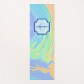 Monogram en naam van het initiaal | Paint Swirl Yogamat (Voorkant)