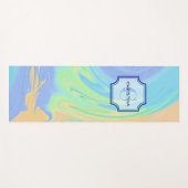 Monogram en naam van het initiaal | Paint Swirl Yogamat (Voorkant (horizontaal))