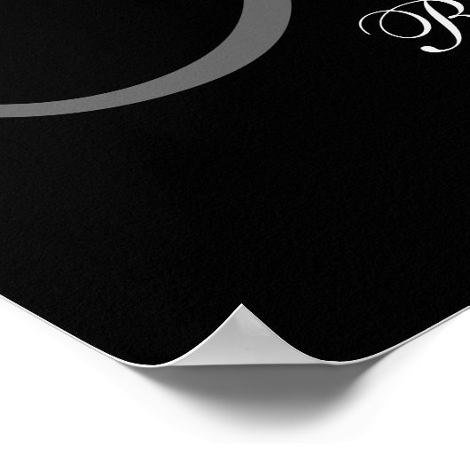 Monogram en naam Weddenschappen Poster (Hoek)
