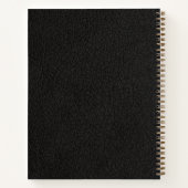 Monogram en naam zwart goud gepersonaliseerd notitieboek (Achterkant)