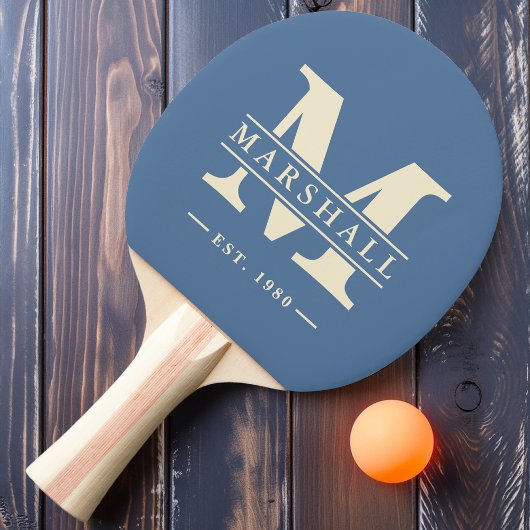 Monogram en naambedekking Capri Blue Tafeltennisbatje