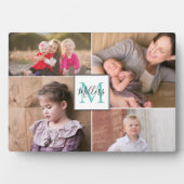 Monogram en naamfotocollage fotoplaat (voorkant)