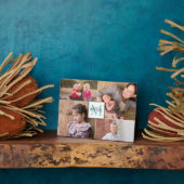 Monogram en naamfotocollage fotoplaat (Zijkant)