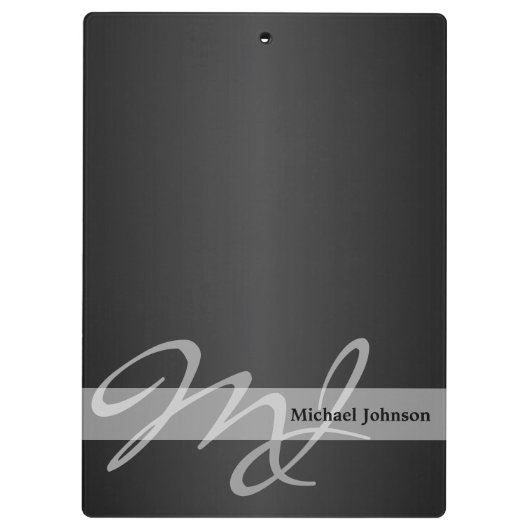 Monogram- en naamontwerp klembord (Achterkant)