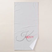 Monogram en Persoonlijke badhanddoek (Badhanddoek)