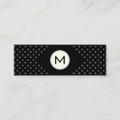 Monogram en Polka Dots Mini Visitekaartje (Voorkant)