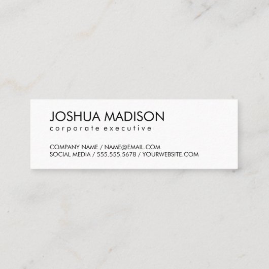 Monogram en Polka Dots Mini Visitekaartje (Achterkant)