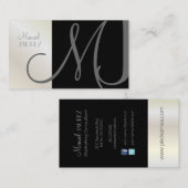 MONOGRAM EN RETRO-/DIY-kleuren Visitekaartje (Voorkant / Achterkant)