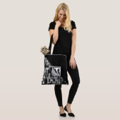 Monogram en Retro-Stippen Tote Bag (Op model)