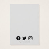 Monogram en sociaal ketting of armband visitekaartje (Achterkant)