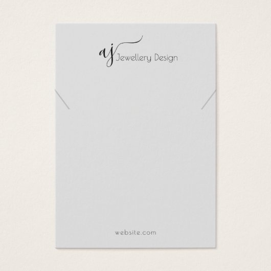 Monogram en sociaal ketting of armband visitekaartje (Voorkant)