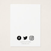 Monogram en  sociale-mediakaart visitekaartje (Achterkant)