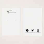 Monogram- en sociale-mediaschermkaart visitekaartje (Voorkant /achterkant)