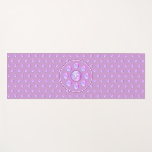 Monogram en Stijlvolle poolpunten op Violet Yogamat (Voorkant (horizontaal))