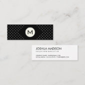 Monogram en Stippen Mini Visitekaartje (Voorkant / Achterkant)