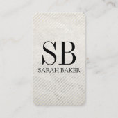 Monogram en strepen voor hedendaagse textuur visitekaartje (Voorkant)