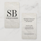 Monogram en strepen voor hedendaagse textuur visitekaartje (Voorkant / Achterkant)